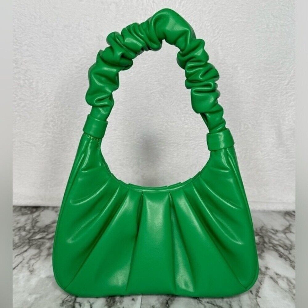 JW Pei Gabbi Ruched Hobo Handbag‎ in Grass Green